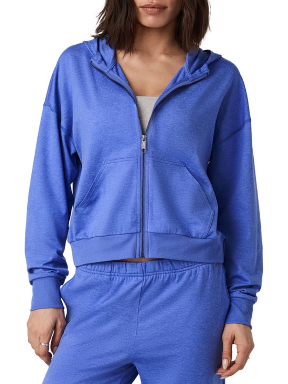 NWT Vuori Bright Iris Heather Halo Modern Full Zip Hoodie Large Top Rated
